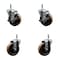 Service Caster 4 High Temp Phenolic Wheel Swivel 7/16'' Grip Ring Stem Caster Set 2 Brakes, 4PK SCC-GR20S414-PHRHT-716138-2-TLB-2 - alternate 1